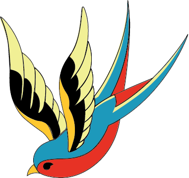 FLOW SWALLOW STICKER 90 X 67