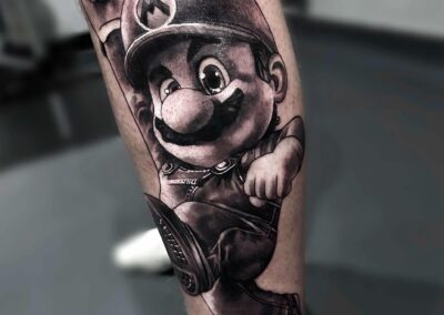 Mario Tattoo Black & Grey & FLOWCOLOURS White tattoo ink